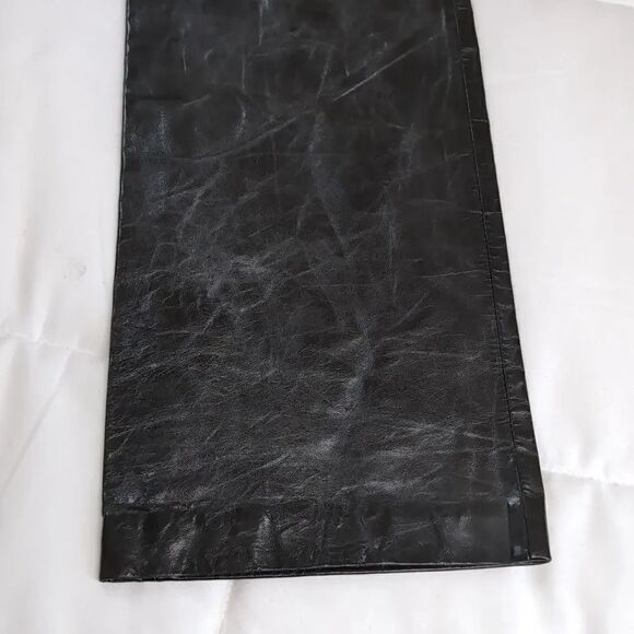 Vintage Gap Y2K Genuine Black Leather Boot Cut Pants size 2 NEW WITH TAGS - Picture 7 of 12